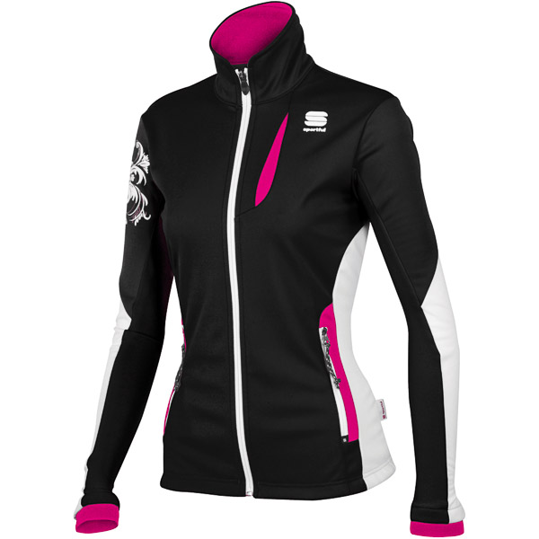 Sportful Dolomiti SoftShell Bunda čierna/biela/fuchsiová