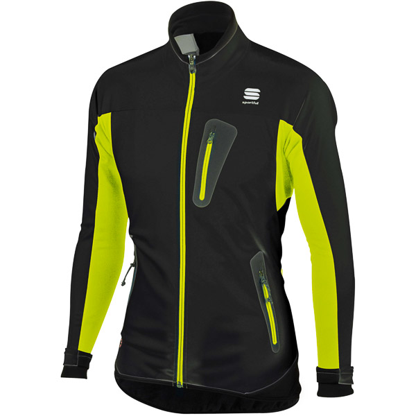 Sportful Apex WindStopper bežecká bunda čierna/žltá