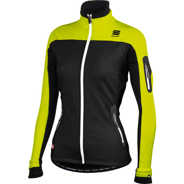 Sportful Apex Evo Lady WS Bunda čierna, krikľavo žltá