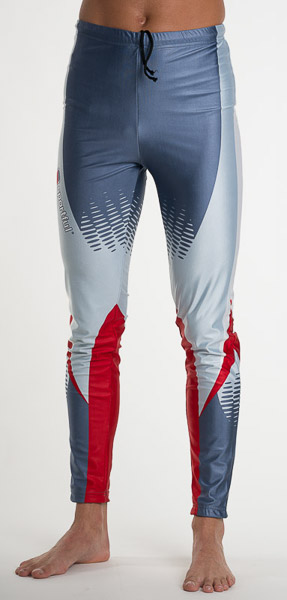 Sportful elastické nohavice GARMISCH sivé-červené