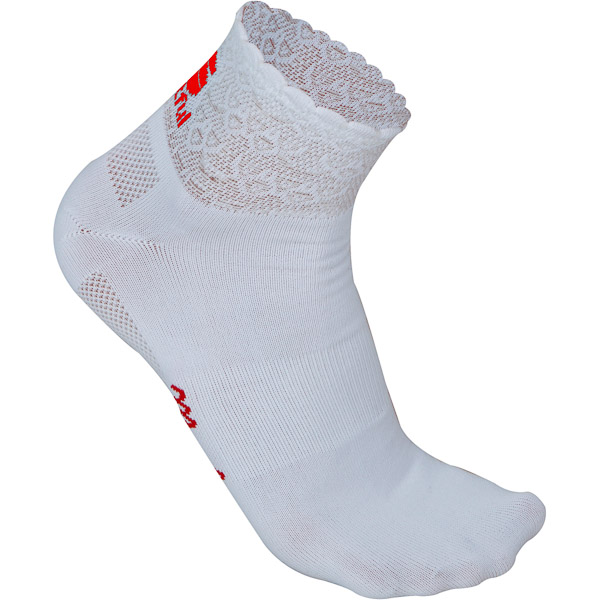 Sportful Dámske športové ponožky 3cm biele/červené