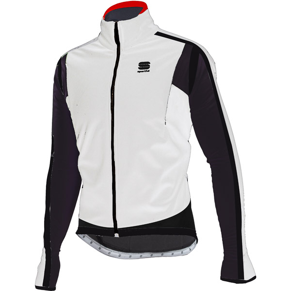 Sportful Flash SoftShell cyklo bunda bielo-čierna