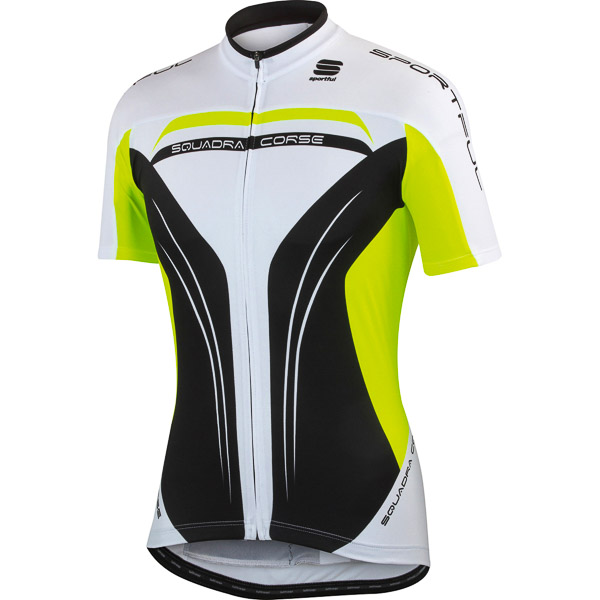 Cyklodres Sportful Equipe biela/čierna/fluo