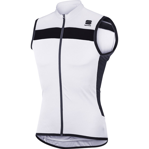 Sportful Pista Cyklo dres bez rukávov biely