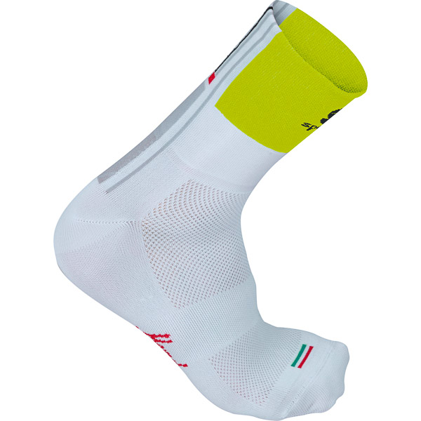 Sportful Gruppetto 12 cm Ponožky biele/fluo žlté