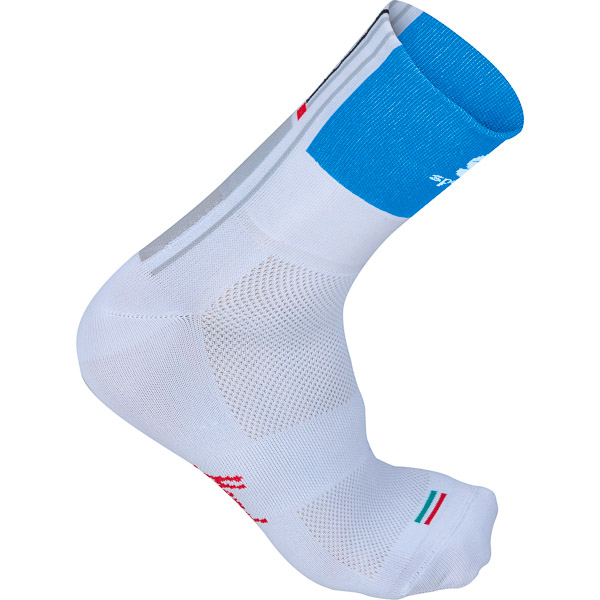 Sportful Gruppetto 12 cm Ponožky biele/azúrové