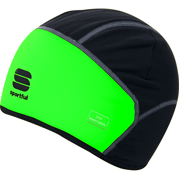 Sportful Windstopper čiapka pod helmu fluo zelená