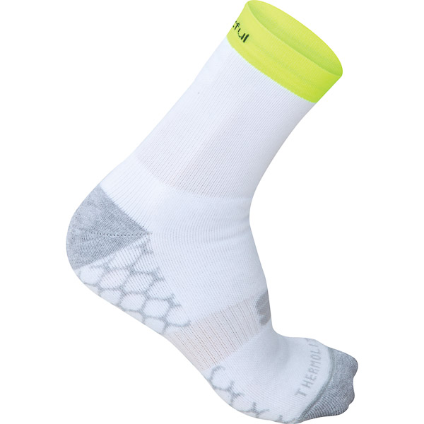 Sportful Arctic 13 cm zimné cyklo ponožky biele/žlté