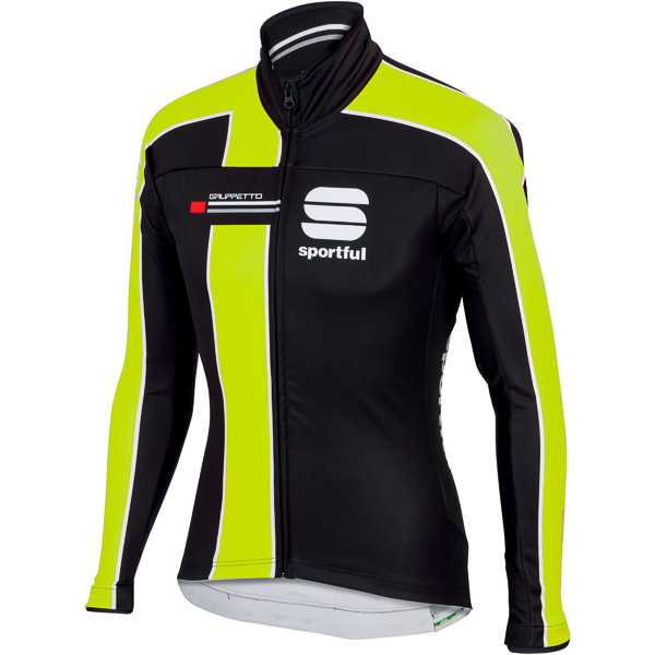 Sportful Gruppetto Partial Windstopper cyklo-bunda čierno-žltá