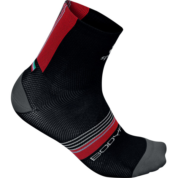 Sportful BodyFit Pro 9 ponožky čierne/červené/sivé