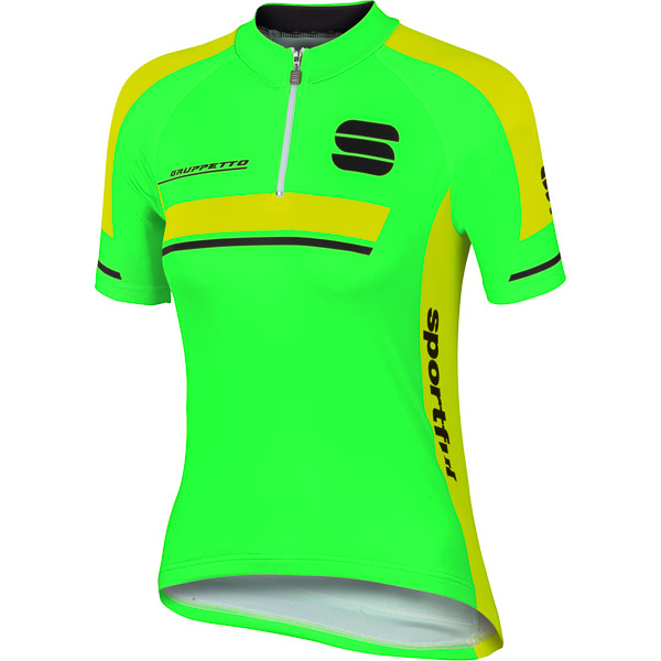 Sportful Gruppetto Kid cyklodres detský fluo zelený/fluo žltý