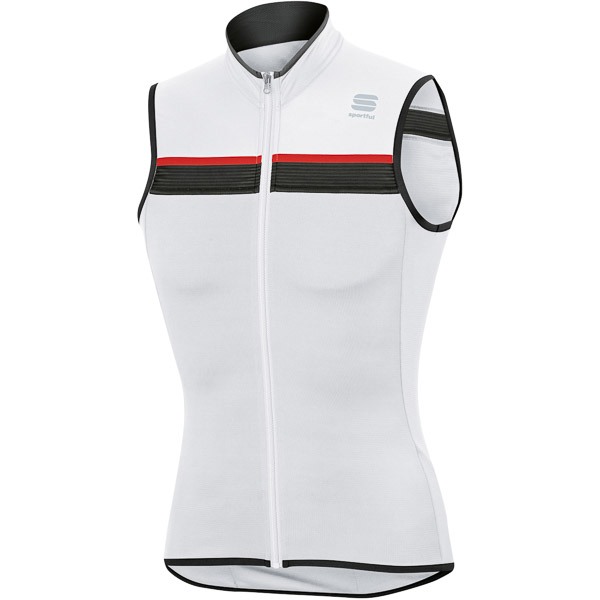 Sportful Pista Dres bez rukávov biely/čierny/červený