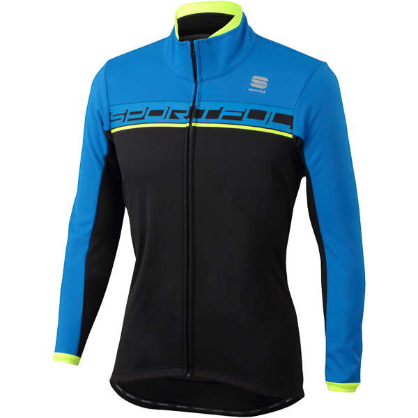 Sportful Giro Softshell bunda čierna/modrá/fluo žltá