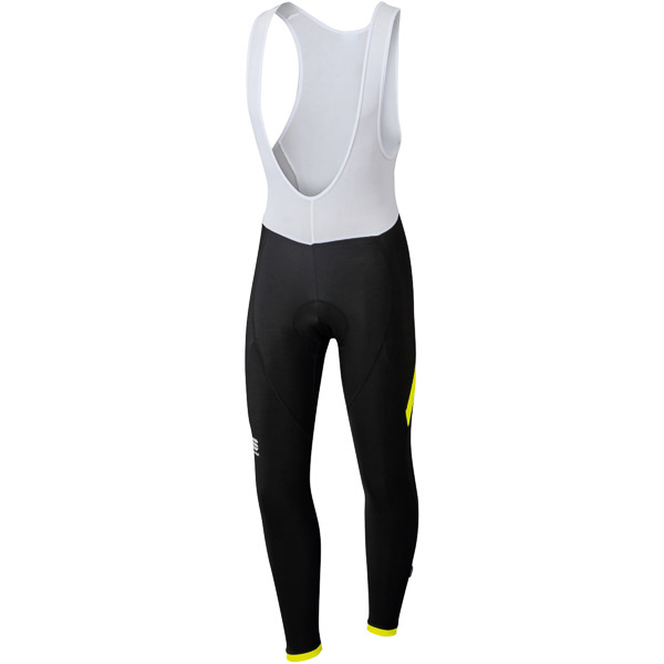Sportful Giro nohavice s trakmi čierne/fluo žlté