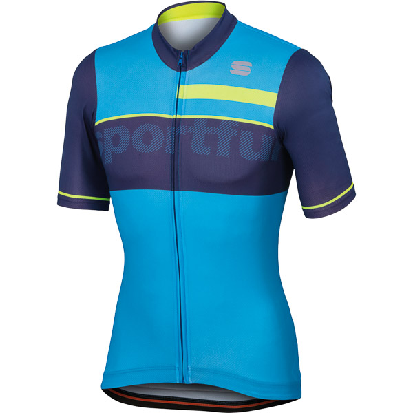 Sportful Squadra Corse cyklistický dres modrý/fluo žltý