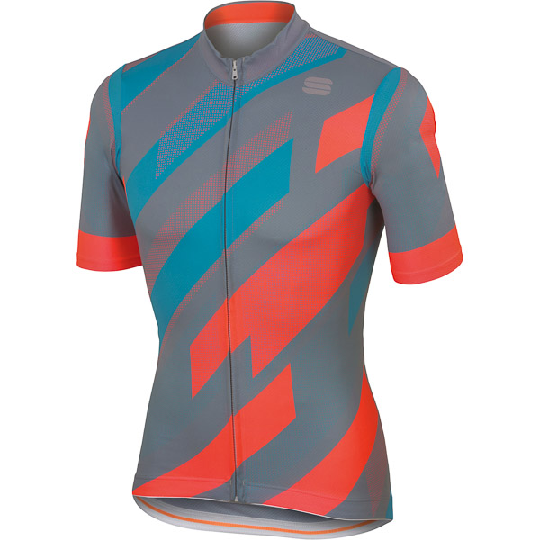 Sportful Volt cyklistický dres sivý/modrý/koralový