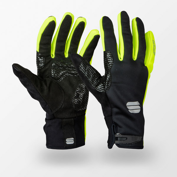 Sportful Gore WindStopper Essential2 rukavice čierne/fluo žlté