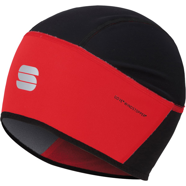Sportful Windstopper čiapka pod prilbu červená/čierna