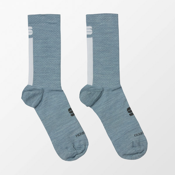 Sportful WOOL W 16 dámske ponožky modrosivé/biele