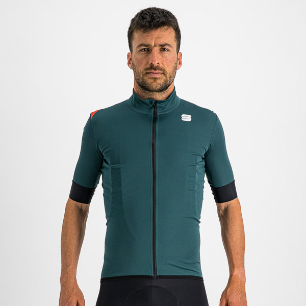 Sportful Fiandre Light NoRain bunda s kr. rukávom tmavozelená