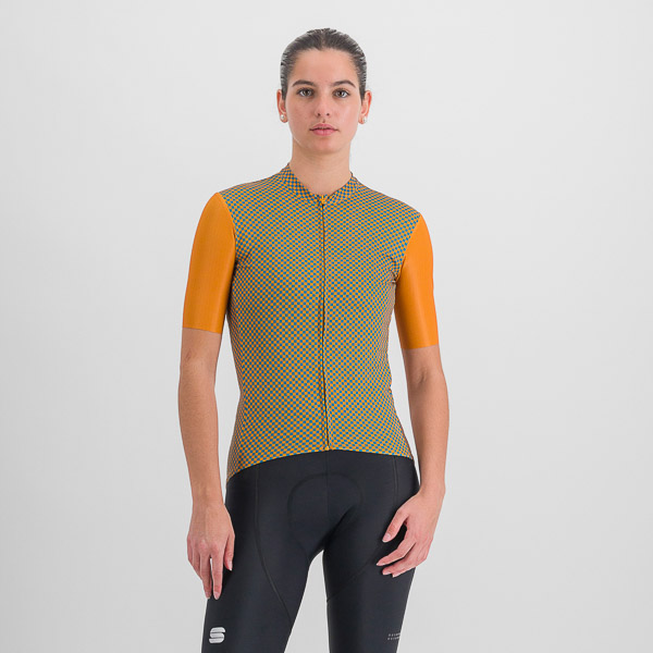 Sportful CHECKMATE dámsky dres dark gold berry blue