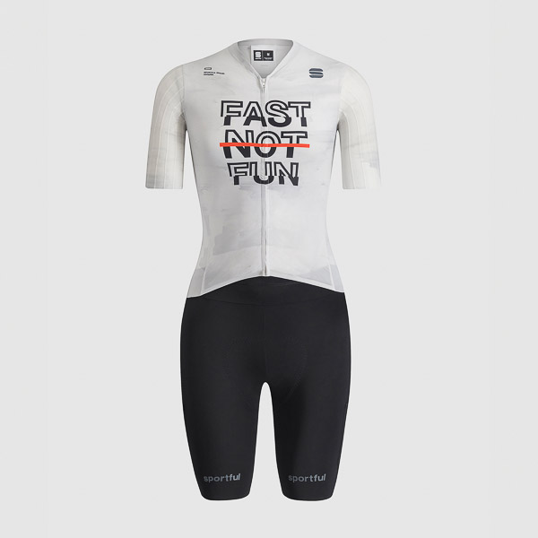 SPORTFUL FAST NOT FUN dámska gravel kombinéza biela, čierna