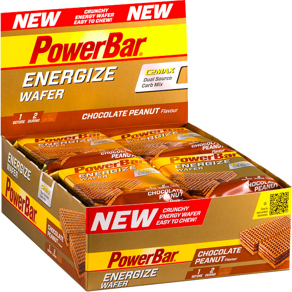 PowerBar Energize Wafer 40g Čokoláda-arašidy - box 12 ks