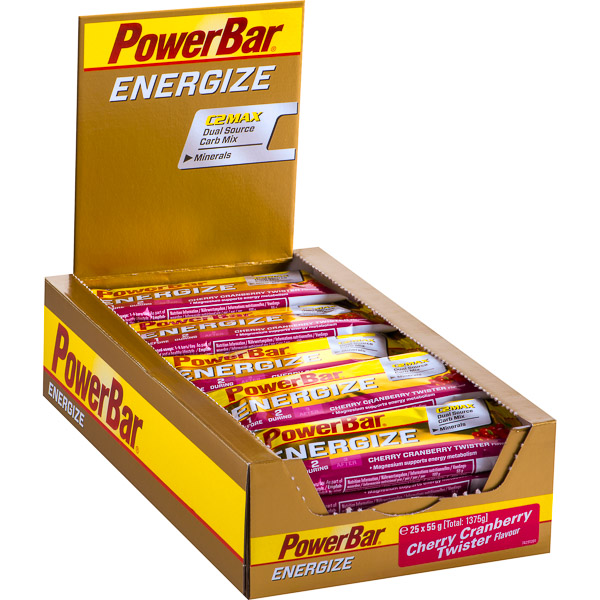 PowerBar Energize tyčinka 55g Čerešňa-Brusnica - box 25 ks