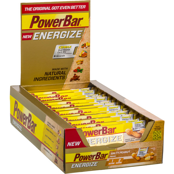 PowerBar Energize tyčinka 55g Slané arašidy - box 25 ks