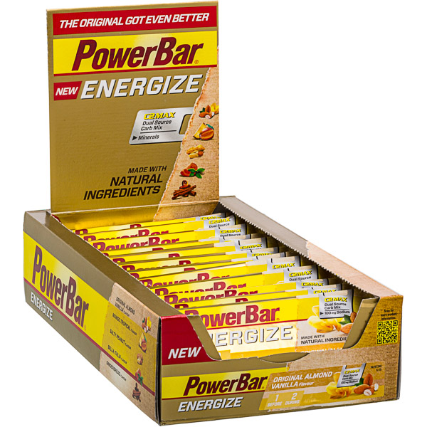 PowerBar Energize tyčinka 55g Vanilka Mandle - box 25ks