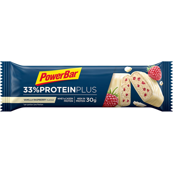 PowerBar ProteinPlus 33% tyčinka vanilka/maliny