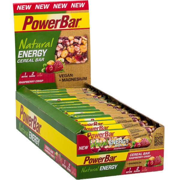 PowerBar Natural Energy Cereal box 24  tyčiniek Maliny Chrumky