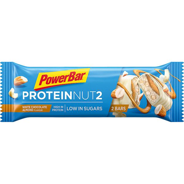 PowerBar Protein Nut2  tyčinka 2x22,5g Biela čokoláda/Mandle