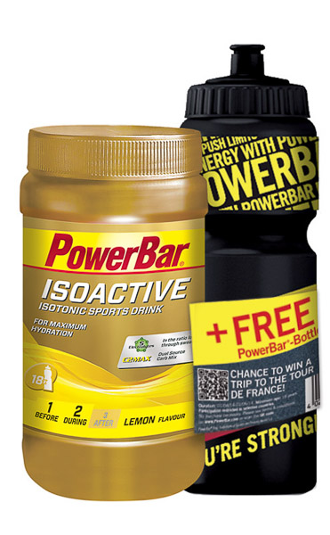 PowerBar IsoActive - ionťák 600g Citrón + fľaša zadarmo