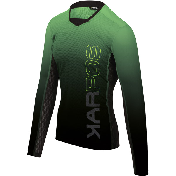 Karpos Jump Jersey Ls Black/Green Fluo