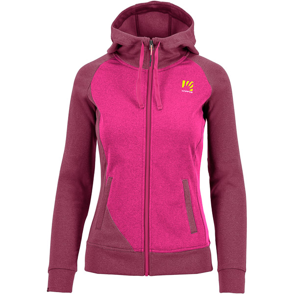 KARPOS PRAMPER ZIP HOODIE W FLEECE CABARET/RASPBERRY R.