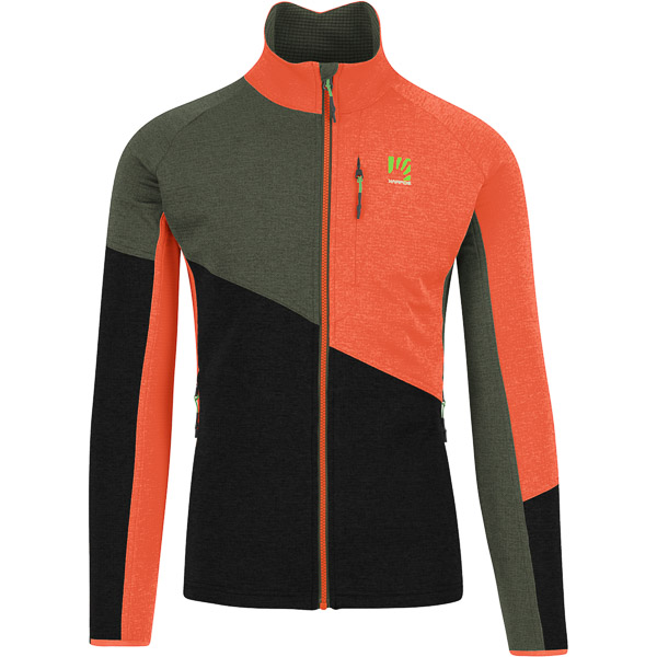 Karpos FEDERA FULL-ZIP flíska Black Sand/Thyme/Spicy Orange