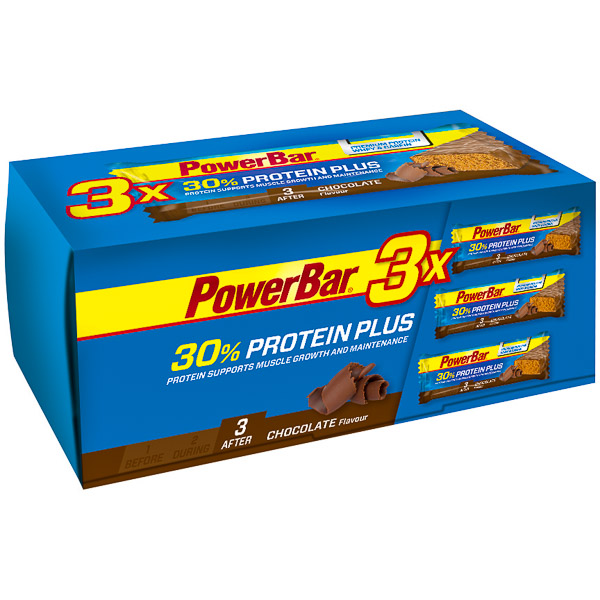 PowerBar ProteinPlus 30% tyčinka 55g Čokoláda Trio Pack
