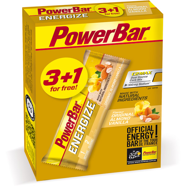 PowerBar Energize tyčinka 55g Mandle/Vanilka 3+1 zdarma