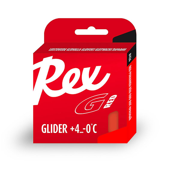 Rex Racing glide sklzový parafín 2x43g Červený +4…0 C