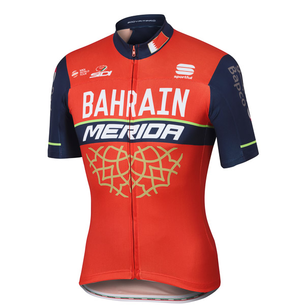 Bahrain Merida BodyFit Pro Team dres červený/modrý