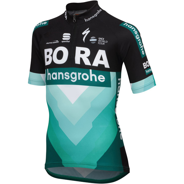 Sportful Detský dres Bora-hansgrohe čierny/Bora zelený