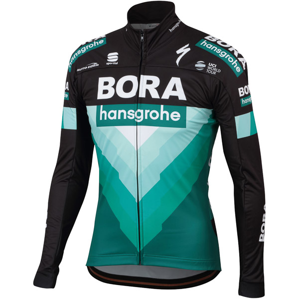 Sportful PARTIAL PROTECTION bunda Bora-hansgrohe čierna/BORA zelená