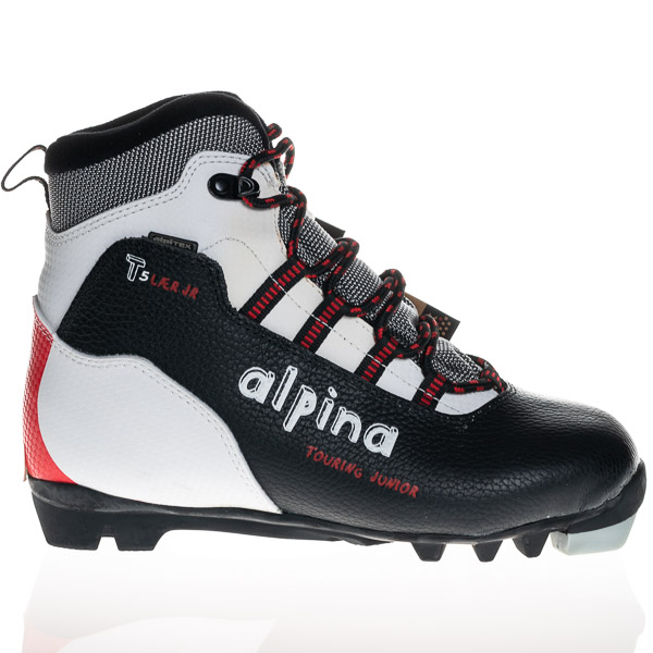 Alpina Topánky na bežky  T5 Laer JR čierno biele červené