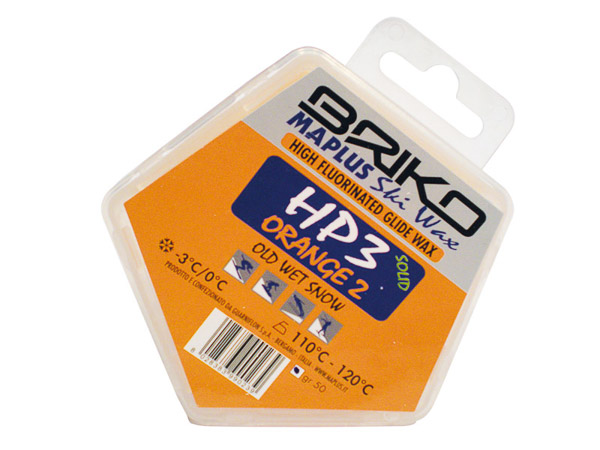 Briko Maplus vysokofluórový vosk HP3 ORANGE 2 M 50 g -3...0°C