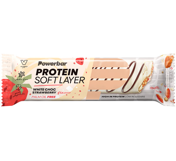 PowerBar Protein Soft layer tyčinka 40g Biela čokoláda/Jahoda