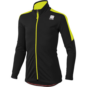 Sportful Team bunda detská čierna/fluo žltá