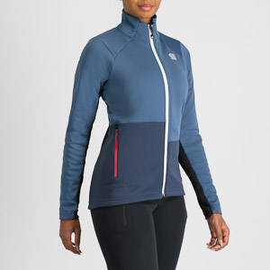 SPORTFUL XCOUNTRY ENGADIN W JACKET NATURAL GRAY/GALAXY BLUE