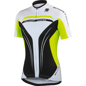Cyklodres Sportful Equipe biela/čierna/fluo