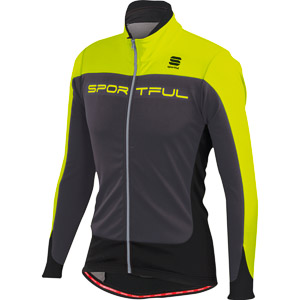 Sportful Flash SoftShell cyklo bunda sivá/žltá